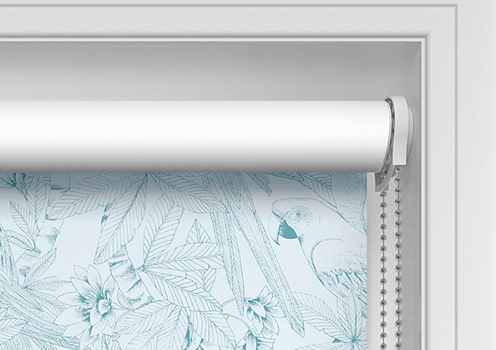Peruvian Parrots, Turquoise - Twist&Fit Roller Blind - Image 11